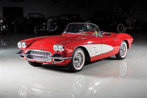 壁紙，雪佛兰，复古，1961 Corvette 283-270 HP，敞篷车，红色，金屬漆，汽车，下载，照片