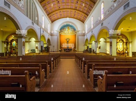 The interior sanctuary of the St. Augustine Cathedral in downtown ...