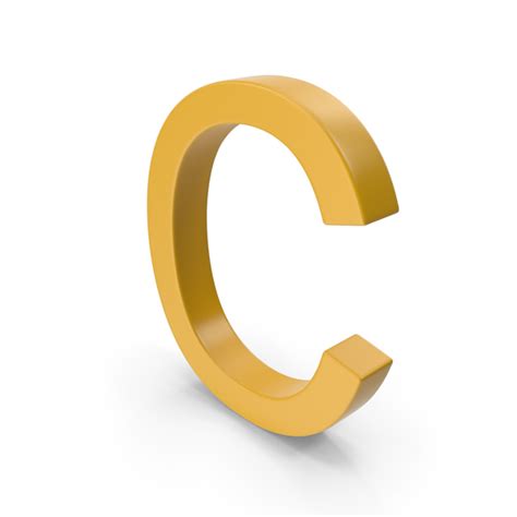 Letter C Yellow PNG Images & PSDs for Download | PixelSquid - S115480851