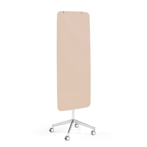 Mobile glass writing board STELLA with rounded corners, powder pink ...