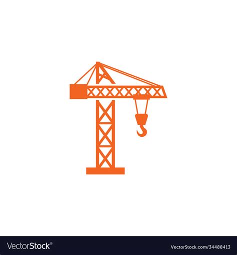 Crane sign symbol logo design template Royalty Free Vector