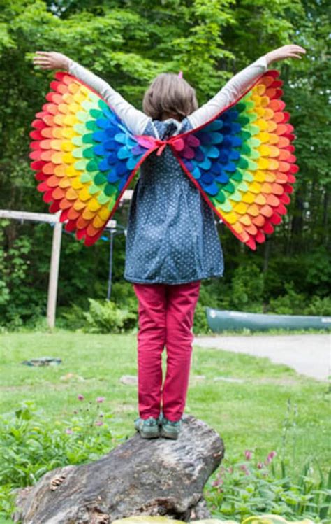 RAINBOW UNICORN COSTUME // 2 Piece Set // Wings and Horn // - Etsy