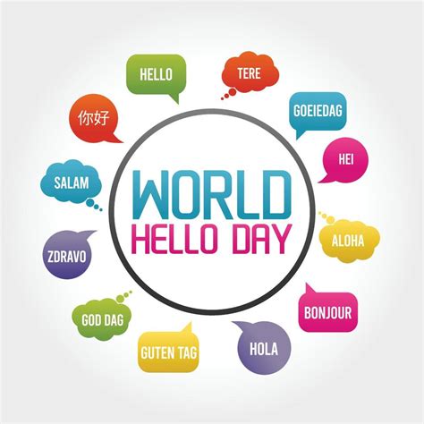 World Hello Day Vector Design Illustration. 5140524 Vector Art at Vecteezy