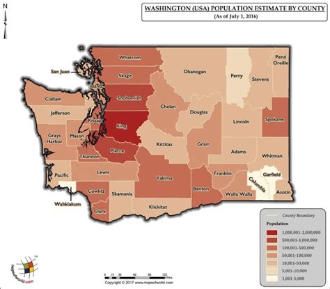 Washington Population Map - Answers