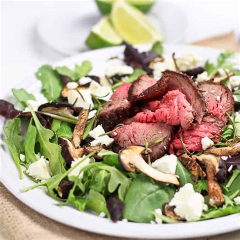 Leftover Roast Beef Salad with Shiitake Mushrooms and Soft Goat Cheese ...