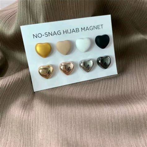 Jual Pin Hijab Magnet Love Hati Pengganti Peniti Dan Jarum Pentul Hijab - Matte Gold Di Seller ...