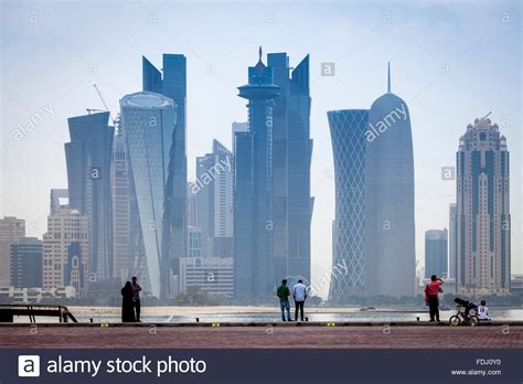 Doha Skyscrapers, Doha, Qatar Stock Photo - Alamy