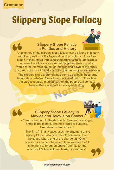 Slippery Slope Fallacy Examples in Politics, History, Movies and Television Shows – English ...