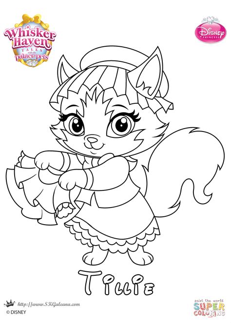 Whisker Haven Tillie Princess coloring page | Free Printable Coloring Pages