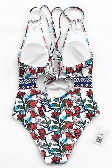 Spring Blossoms Print One-piece Swimsuit