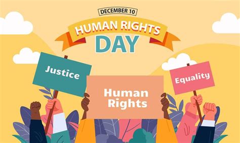 Human rights day clipart concept poster design | Biglietto d'auguri