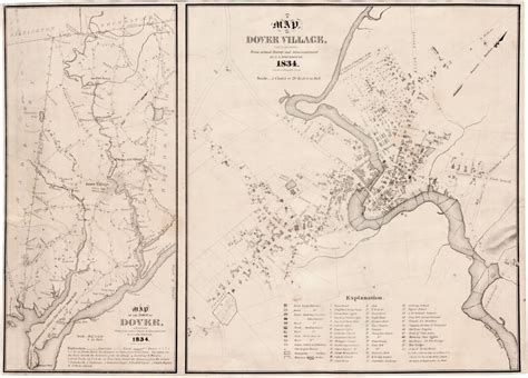 A rare and early map of Dover New Hampshire - Rare & Antique Maps