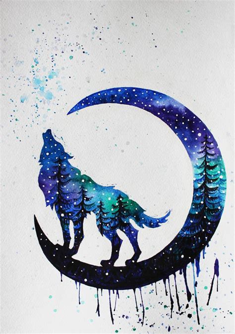 Wolf Watercolor at PaintingValley.com | Explore collection of Wolf ...