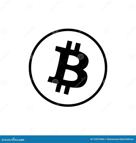 Bitcoin Logo Black And White Isolated On White Background Stock Photo ...