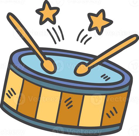 Hand Drawn cute drums illustration 12664936 PNG