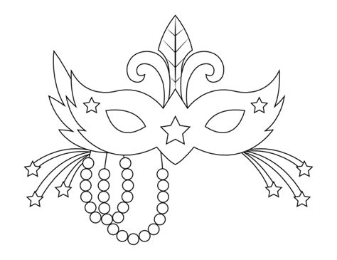 Mardi Gras Mask Coloring Pages Printable Coloring Pages