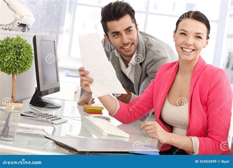 Happy people in office stock image. Image of beautiful - 35453499