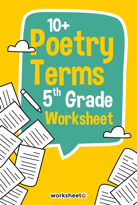 5th Grade Poetry Worksheets