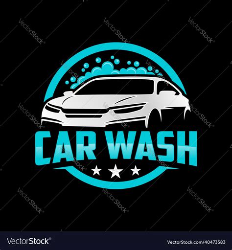 Car wash logo design template Royalty Free Vector Image