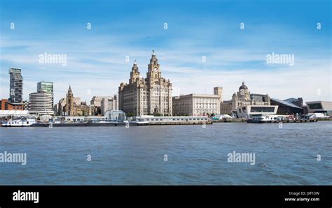 Liverpool waterfront and skyline Stock Photo - Alamy