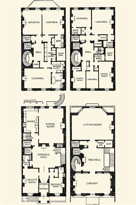 The Gilded Age Era: Vincent Astor Townhouse | Mansion floor plan, Floor ...