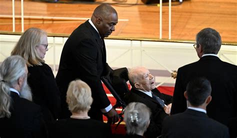 Jimmy Carter Attends Memorial Service For Late Wife Rosalynn Carter ...