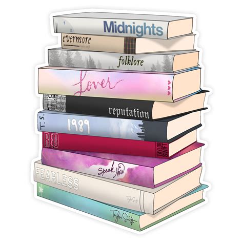 T Swift Albums as Books Sticker – Aidyrose