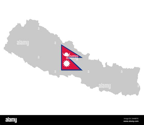 Flag and map of Nepal Stock Photo - Alamy