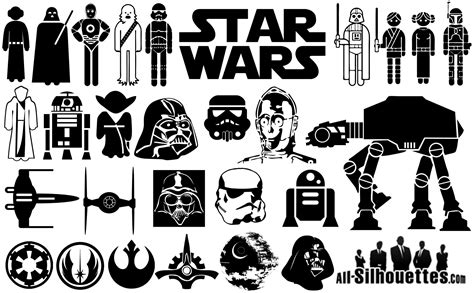 Vector | Star wars silhouette, Star wars symbols, Star wars