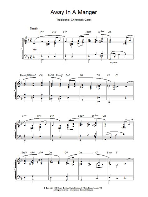 Away In A Manger by Traditional Sheet Music for Piano Solo at Sheet Music Direct