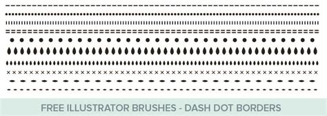 Free - Dot Dash Illustrator pattern brushes - Mels Brushes