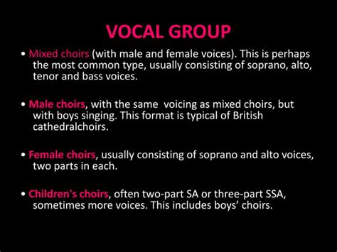 Classification of human voice | PPT