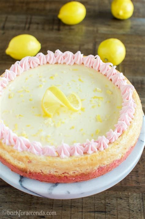 Lemon Cheesecake with Strawberry Crust - Back for Seconds