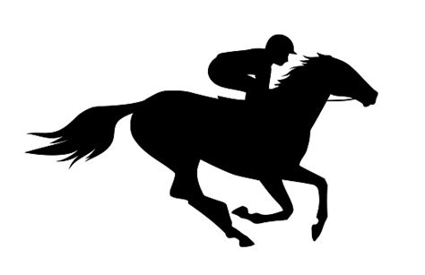 Vector Illustration Of Race Horse With Jockey Black Isolated Silhouette ...