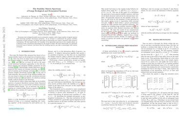 The Stability Matrix Spectrum of Large Ecological and Economical ...