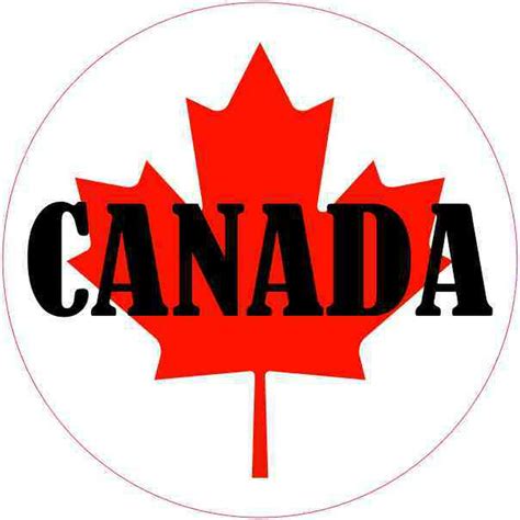 4x4 Labeled Round Canada Flag Sticker Vinyl Vehicle Decal Travel Stickers - Walmart.com ...