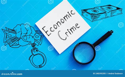 Economic Crime is Shown Using the Text Stock Image - Image of ...