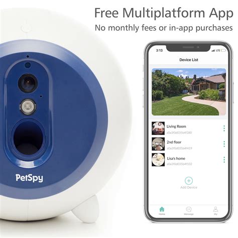 PetSpy Dog Treat Dispenser with HD Camera, SmartPhone Controlled