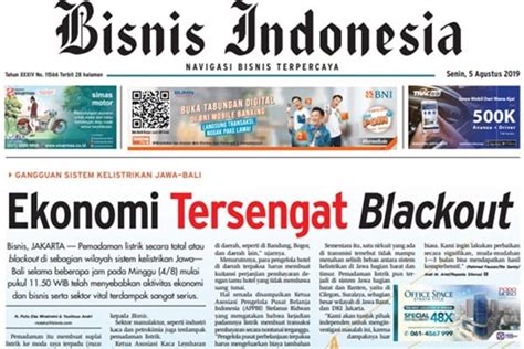 BERITA PASAR 5 AGUSTUS: Ekonomi Tersengat Blackout, Indeks Bisnis-27 ...