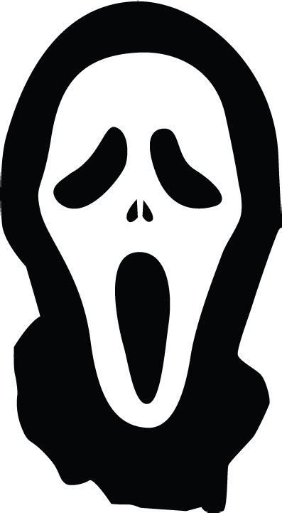 Ghostface Decal Sticker Jason Voorhees Freddy Krueger - Scream Face Clipart - Full Size Clipart ...