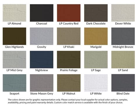 lp smartside prefinished color options | The SmartSide™ Color Guide from Lake States ...