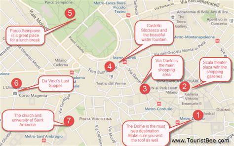 Free Independent Walking Tour Of Milan Italy (with Map) | TouristBee ...