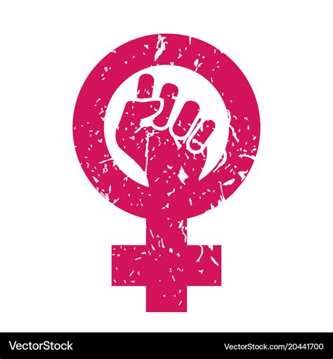 Woman symbol feminism power female icon Royalty Free Vector