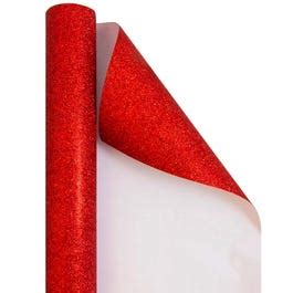 Stunning Red Glitter Wrapping Paper - 25 Sq Ft at Jampaper.com