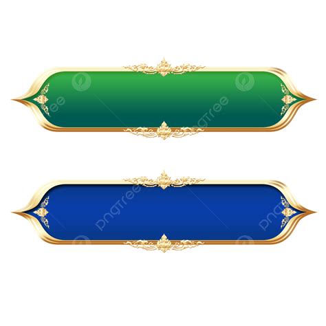 Thai Gold Gradient Green Blue Abstract Border Boundary Frame Kbach Khmer, Blue, Border, Green ...