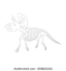 Triceratops Skeleton Drawing Vector Illustration Stock Vector (Royalty Free) 1952442406 ...