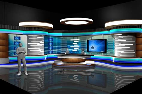 News Set 2 | Tv set design, Virtual studio, News studio