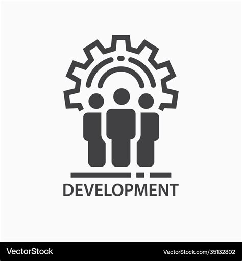 Development icon team work logo template Vector Image