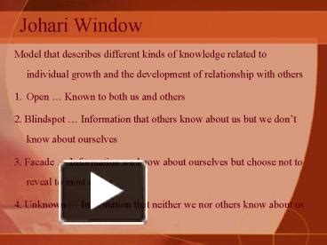 PPT – Johari Window PowerPoint presentation | free to download - id ...