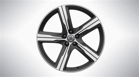 Volvo XC90 Aluminium rim. 20 5-Spoke Matt Black Diamond Cut Alloy Wheel. (Black matt) - 31414722 ...